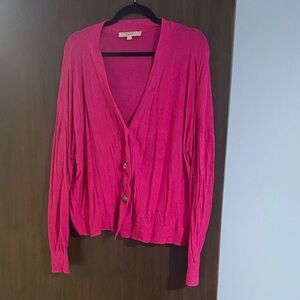 Loft Women's Pink Cardigan Sweater